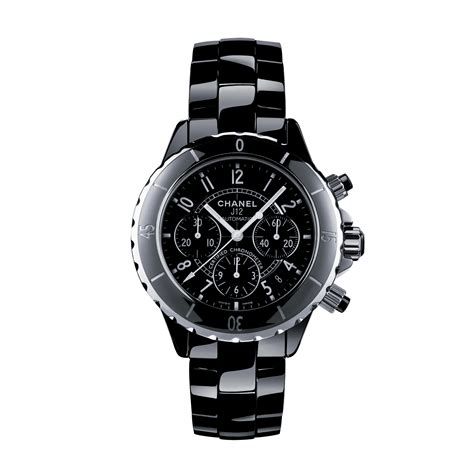 J12 Chronograph Watch 41 mm Black Ceramic 